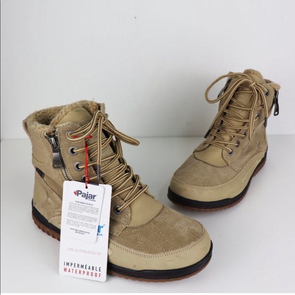 NWT Pajar Jeana Waterproof Faux Fur Boot Beige Tan